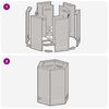 vidaXL Φωτιά Καφέ 38 x 38 x 51 cm Ατσάλι σκληρυθέν στον αέρα