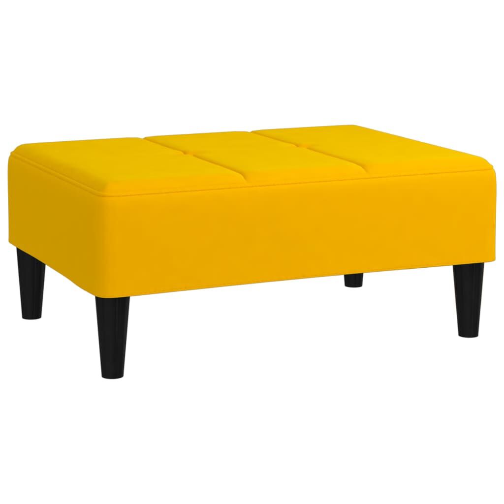 vidaXL Υποπόδιο Κίτρινο 78 x 56 x 32 εκ. Βελούδινο