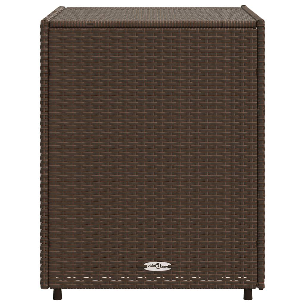 vidaXL Ντουλάπι Αποθήκευσης Κήπου Καφέ 55x59x69 εκ. Συνθετικό Ρατάν