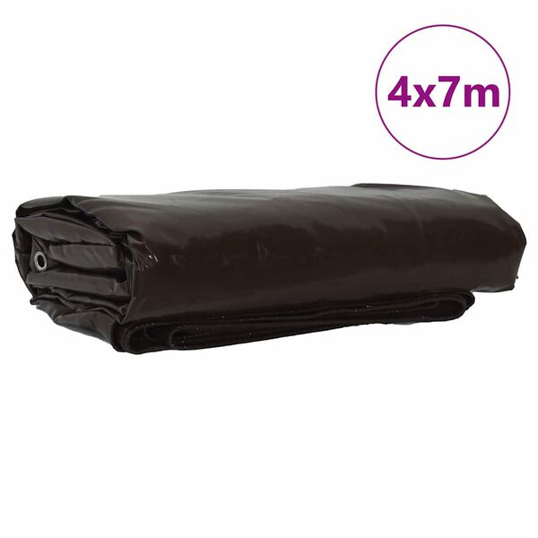 vidaXL &Tau;έ&nu;&tau;&alpha; 650g / m&sup2; &Kappa;&alpha;&phi;έ 4 x 7 m &Kappa;&alpha;&mu;&beta;ά&sigmaf; &mu;&epsilon; &epsilon;&pi;&iota;&kappa;ά&lambda;&upsilon;&psi;&eta; PVC