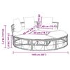 vidaXL Εξωτερική Lounge κρεβάτι χωρίς θόλο Poly Rattan