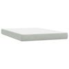 vidaXL Κρεβάτι Boxspring με Στρώμα Ανοιχτό Γκρι 140x220 εκ. Βελούδινο