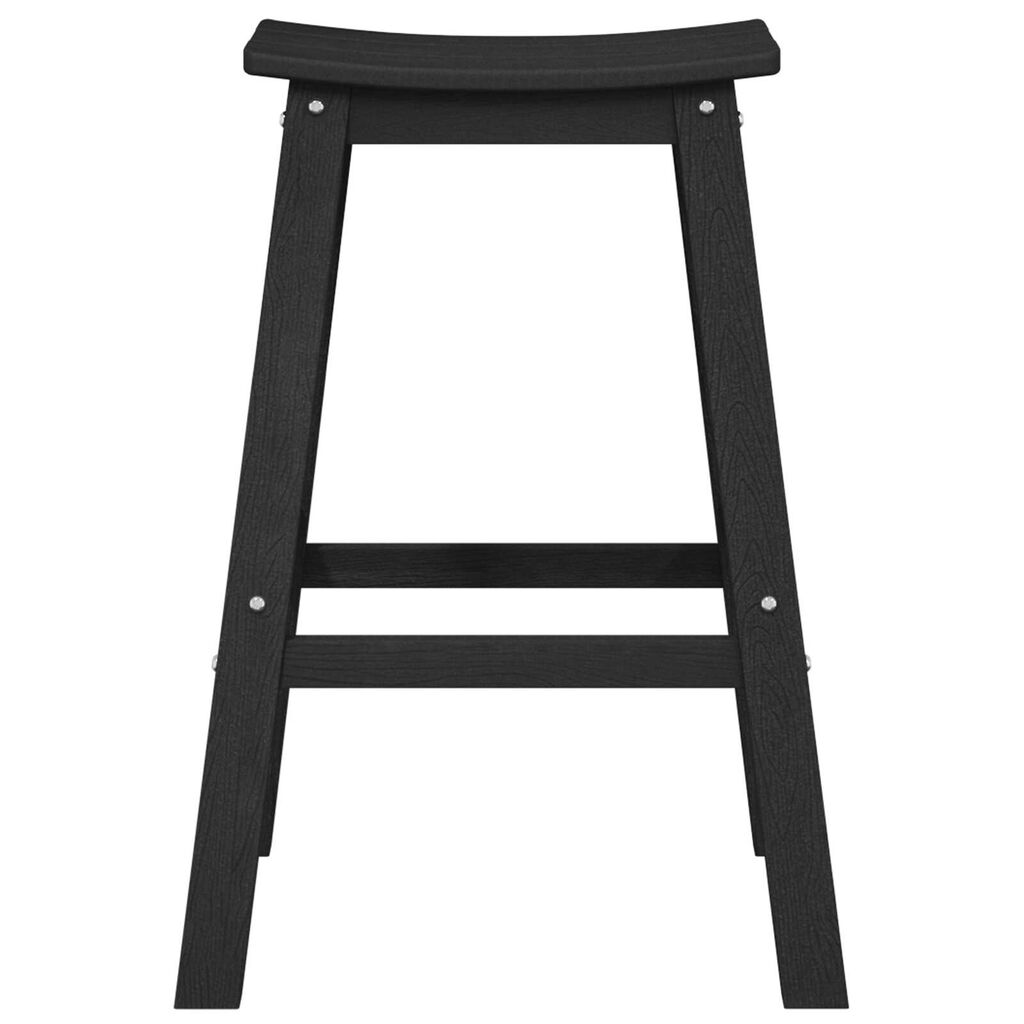 vidaXL Μπαρ σκαμπό 2 pcs Μαύρο 52 x 43 x 73.5εκ Πλαστικό