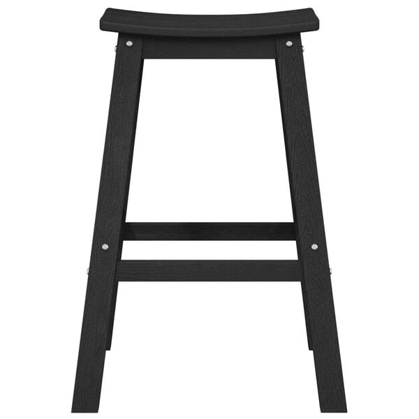 vidaXL Μπαρ σκαμπό 2 pcs Μαύρο 52 x 43 x 73.5εκ Πλαστικό