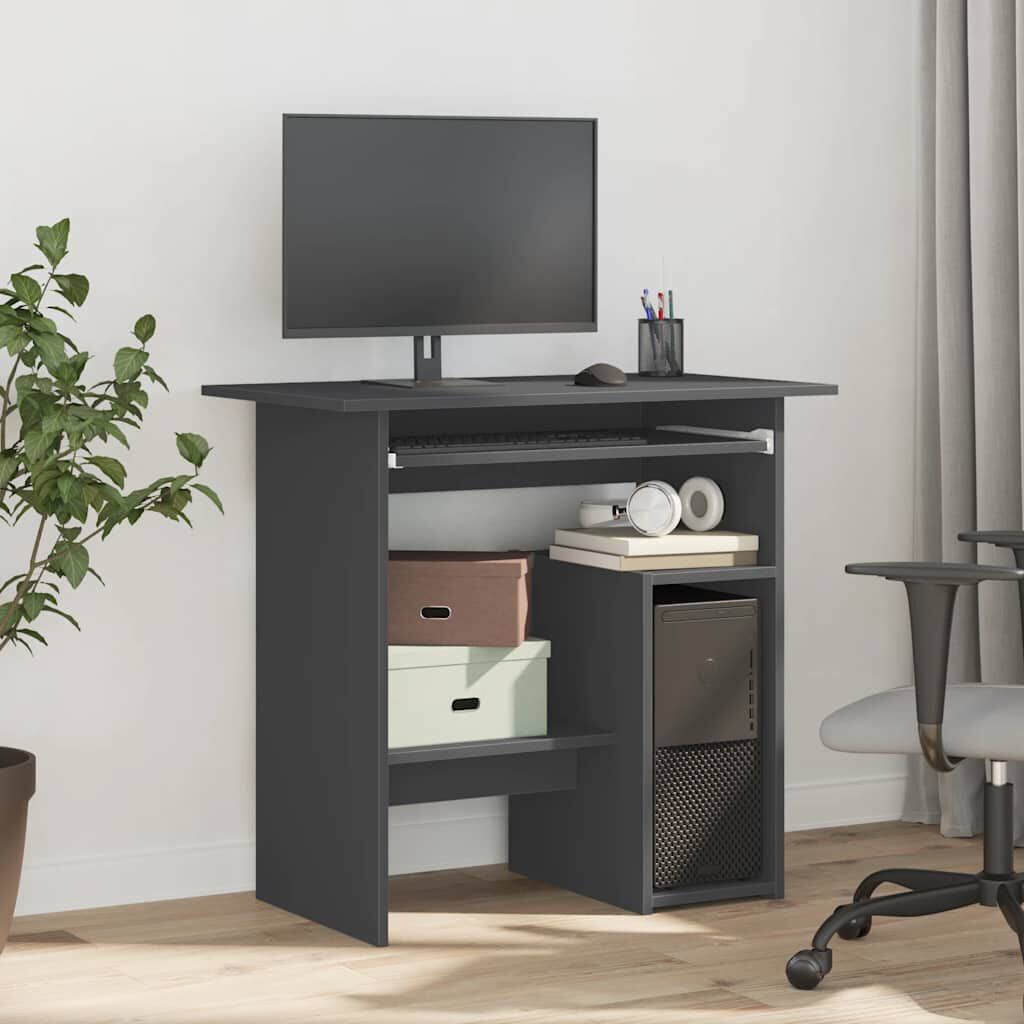 vidaXL Γραφείο Γκρι 80 x 45 x 74 εκ. από Μοριοσανίδα