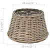 vidaXL Καπέλο Φωτιστικού Φυσικό Χρώμα 38 x 23 εκ. από Wicker