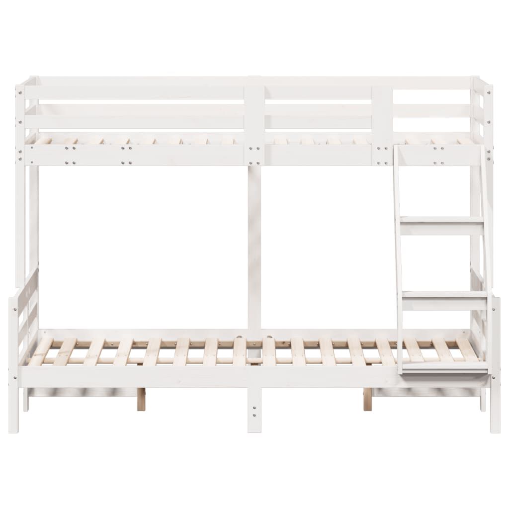 vidaXL Κουκέτα 90x200/120x200 εκ. Λευκό από Μασίφ Ξύλο Πεύκου