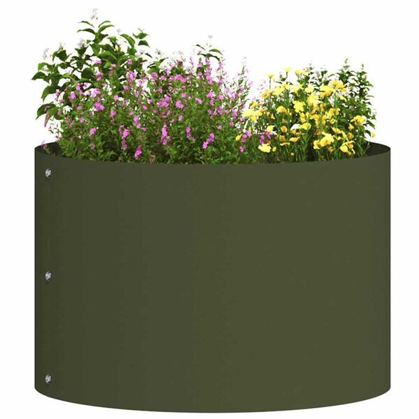 vidaXL Γλάστρα Κήπου Λαδί 30 x 30 x 20 cm Ατσάλι