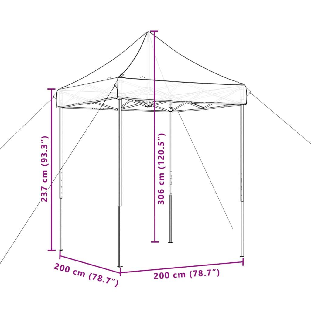 vidaXL Τέντα Εκδηλώσεων Πτυσσόμενη Pop-Up Πράσινο 410x279x315 εκ.