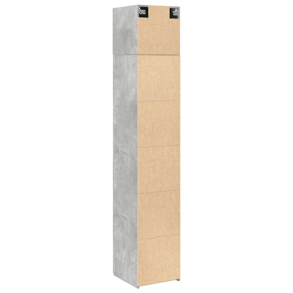 vidaXL Ντουλάπι Αποθήκευσης Στενό Γκρι 40x42,5x225 εκ. Επεξεργ. Ξύλο