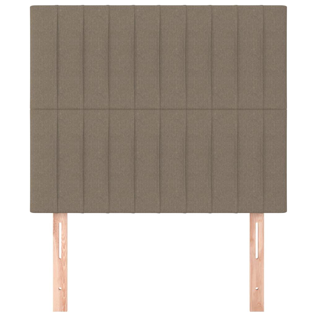 vidaXL Κεφαλάρια Κρεβατιού 2 τεμ. Taupe 80 x 5 x 78/88 εκ. Υφασμάτινο