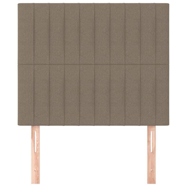 vidaXL Κεφαλάρια Κρεβατιού 2 τεμ. Taupe 80 x 5 x 78/88 εκ. Υφασμάτινο