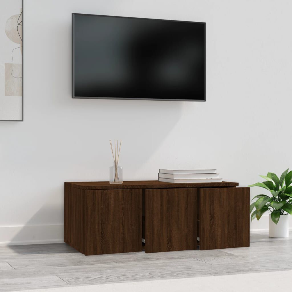 vidaXL Έπιπλο Τηλεόρασης Καφέ Δρυς 80 x 34 x 30 εκ. Επεξ. Ξύλο