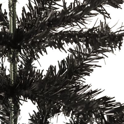 vidaXL Χριστουγεννιάτικο Δέντρο Slim Μαύρο 150 εκ.