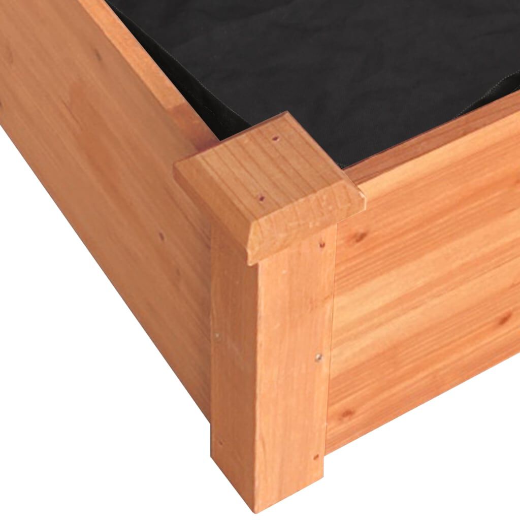 vidaXL Ζαρντινιέρα Υπερυψ. με Επένδυση Καφέ 120x60x25 εκ. Μασίφ Ελάτη