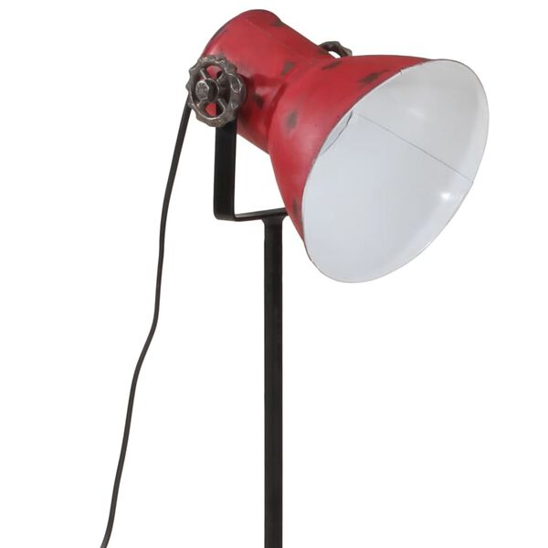 vidaXL Φωτιστικό Δαπέδου 25 W Αντικέ Κόκκινο 35x35x65/95 εκ. Ε27