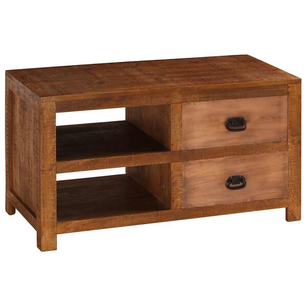 vidaXL Τραπεζάκι σαλονιού με 2 συρτάρια 90x40x50 cm Μασίφ ξύλο μάνγκο