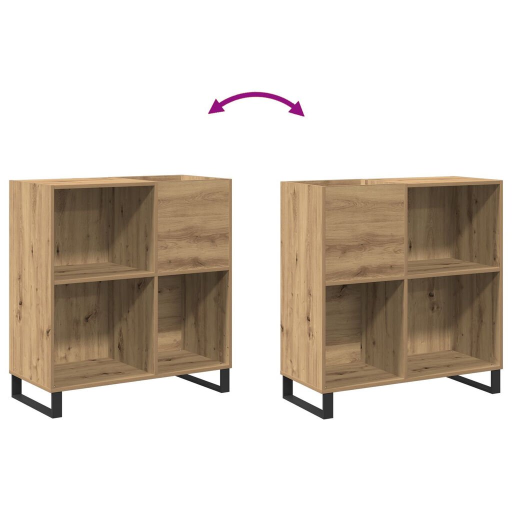 vidaXL Ντουλάπα Δίσκων Παλιό Ξύλο 84.5x38x90 εκ Ξύλο Μηχανής