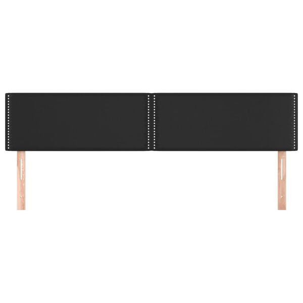 vidaXL Κεφαλάρια Κρεβατιού 2 τεμ.Μαύρα80 x 5 x 78/88 εκ.ΣυνθετικόΔέρμα