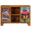 vidaXL Sideboard Πολύχρωμο 90x35x60 μασίφ ξύλο ακακίας
