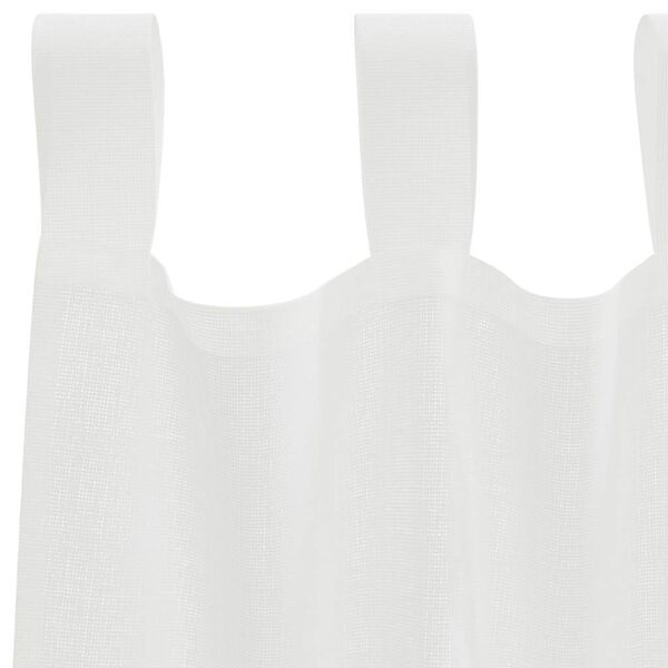 vidaXL Κουρτίνες Voile με βρόχους 2 τεμάχια Λευκό 140x245 cm