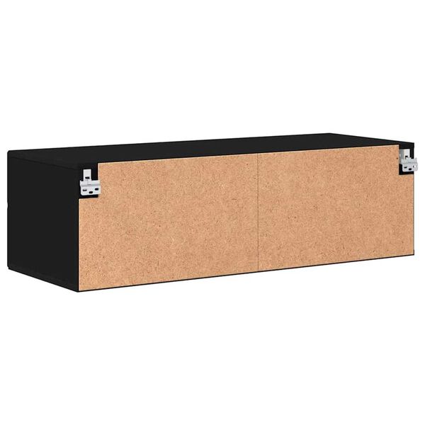 vidaXL Ντουλάπι TV με ράφι Μαύρο 100.5 x 39 x 30 εκ Επεξεργασμένο ξύλο