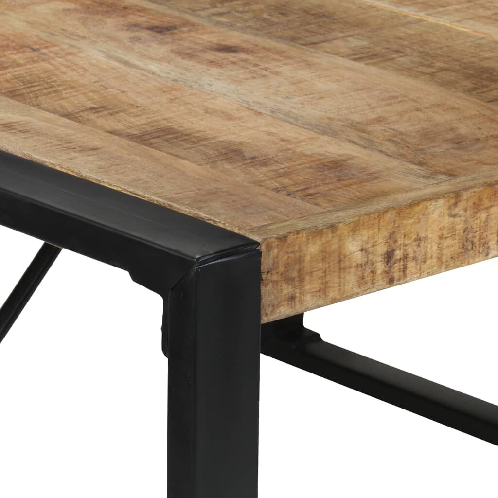 vidaXL Τραπεζαρία 140 x 140 x 75 εκ. από Ακατέργαστο Ξύλο Μάνγκο