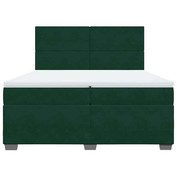 vidaXL &Kappa;&rho;&epsilon;&beta;ά&tau;&iota; Boxspring &mu;&epsilon; &Sigma;&tau;&rho;ώ&mu;&alpha; &Sigma;&kappa;&omicron;ύ&rho;&omicron; &Pi;&rho;ά&sigma;&iota;&nu;&omicron; 200x200&epsilon;&kappa;. &Beta;&epsilon;&lambda;&omicron;ύ&delta;&iota;&nu;&omicron;