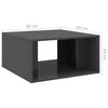 vidaXL Τραπεζάκια Σαλονιού 4 τεμ. Γυαλ. Γκρι 33x33x33 εκ. Επεξ. Ξύλο