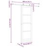vidaXL Σετ Συρόμενης Πόρτας ORKDAL Λευκό 78 x 232 cm