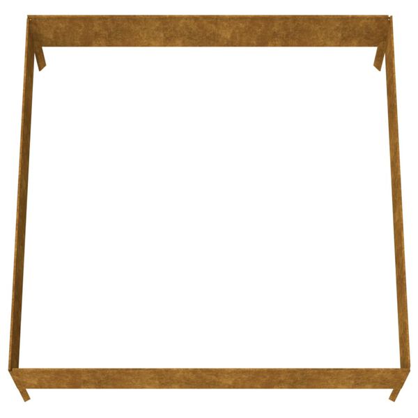 vidaXL Ζαρντινιέρα 100 x 100 x 33,5 εκ. από Ατσάλι Σκληρυθέν στον Αέρα