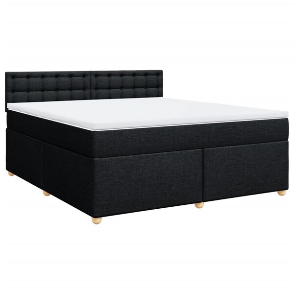 vidaXL &Kappa;&rho;&epsilon;&beta;ά&tau;&iota; Boxspring &mu;&epsilon; &Sigma;&tau;&rho;ώ&mu;&alpha; &Mu;&alpha;ύ&rho;&omicron; 180x200 &epsilon;&kappa;. &Upsilon;&phi;&alpha;&sigma;&mu;ά&tau;&iota;&nu;&omicron;