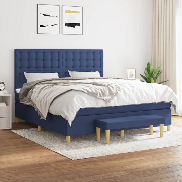 vidaXL &Kappa;&rho;&epsilon;&beta;ά&tau;&iota; Boxspring &mu;&epsilon; &Sigma;&tau;&rho;ώ&mu;&alpha; &Mu;&pi;&lambda;&epsilon; 180x200 &epsilon;&kappa;. &Upsilon;&phi;&alpha;&sigma;&mu;ά&tau;&iota;&nu;&omicron;