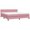 vidaXL &Kappa;&rho;&epsilon;&beta;ά&tau;&iota; Boxspring &mu;&epsilon; &Sigma;&tau;&rho;ώ&mu;&alpha; & LED &rho;&omicron;&zeta; 180x220 cm &Beta;&epsilon;&lambda;&omicron;ύ&delta;&iota;&nu;&omicron;
