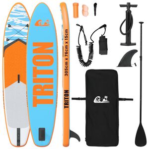 vidaXL &Phi;&omicron;&upsilon;&sigma;&kappa;&omega;&tau;ή &sigma;&alpha;&nu;ί&delta;&alpha; SUP TRITON 305 x 76 x 15 cm &Mu;&pi;&lambda;&epsilon; &gamma;&iota;&alpha;