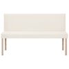 vidaXL Παγκάκι Κρεμ 139,5 εκ. από Συνθετικό Δέρμα
