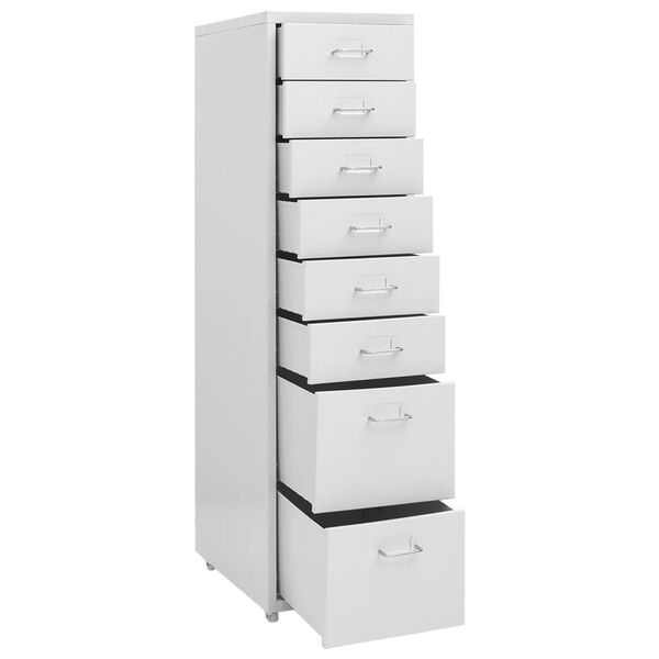 vidaXL Αρχειοθήκη Φορητή Γκρι 28 x 41 x 109 εκ. Μεταλλική