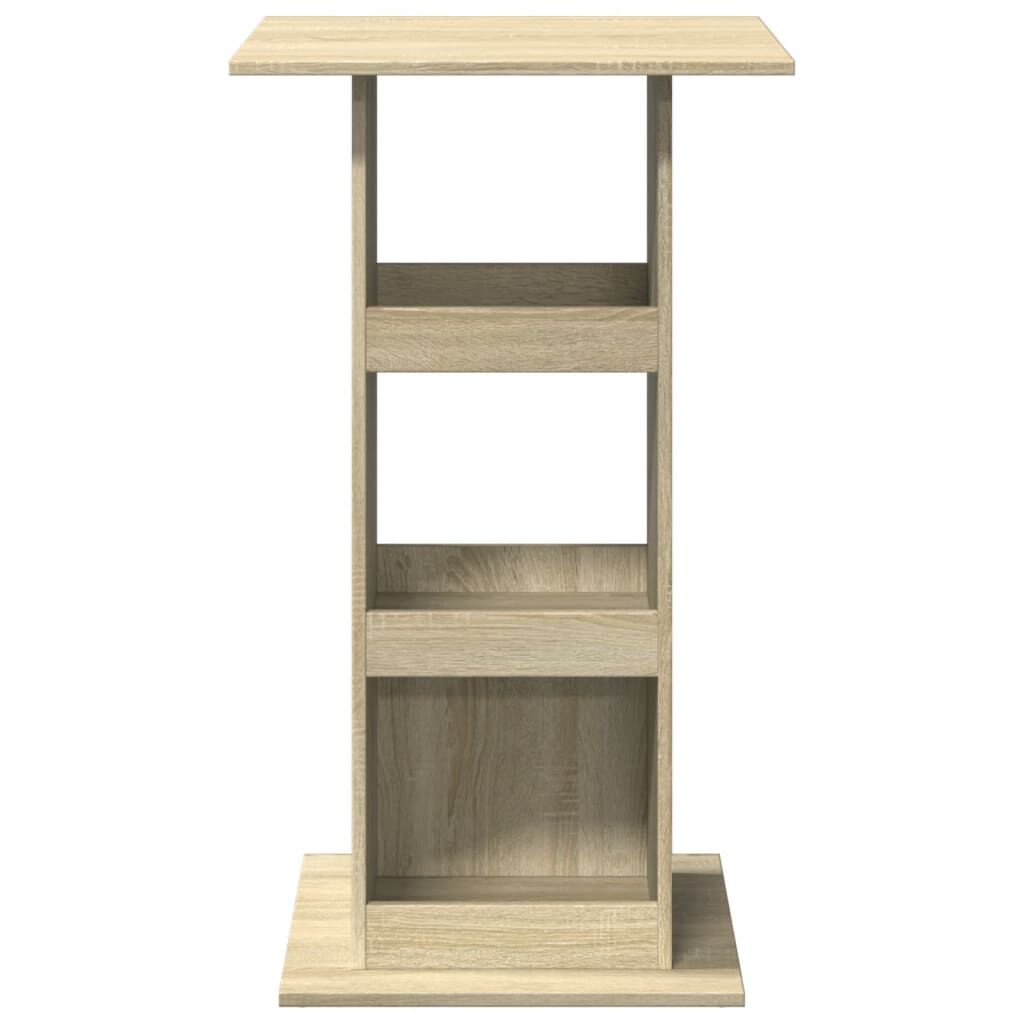 vidaXL Τραπέζι Μπαρ με Ράφια Sonoma Δρυς 60x60x102 εκ. Επεξ. Ξύλο