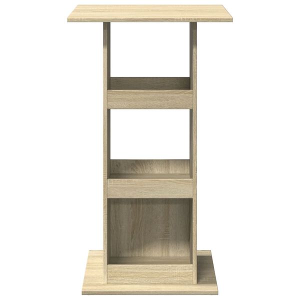 vidaXL Τραπέζι Μπαρ με Ράφια Sonoma Δρυς 60x60x102 εκ. Επεξ. Ξύλο