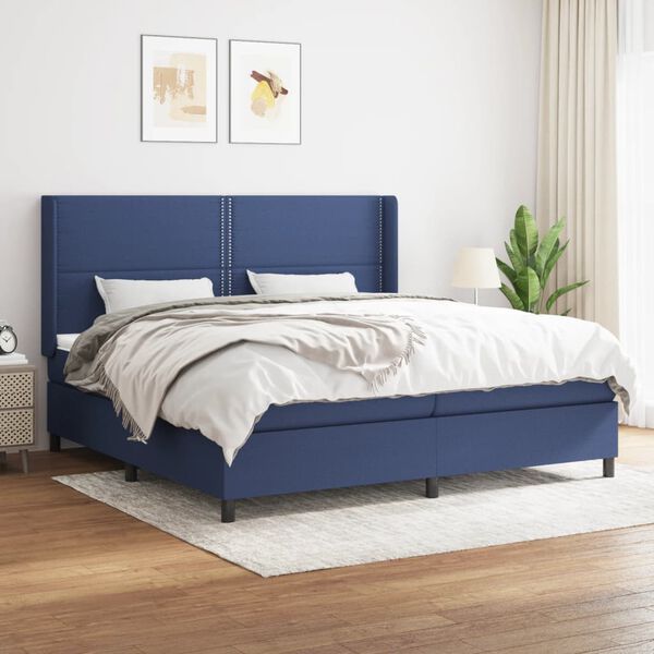 vidaXL &Kappa;&rho;&epsilon;&beta;ά&tau;&iota; Boxspring &mu;&epsilon; &Sigma;&tau;&rho;ώ&mu;&alpha; &Mu;&pi;&lambda;&epsilon; 200x200 &epsilon;&kappa;. &Upsilon;&phi;&alpha;&sigma;&mu;ά&tau;&iota;&nu;&omicron;