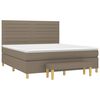 vidaXL &Kappa;&rho;&epsilon;&beta;ά&tau;&iota; Boxspring &mu;&epsilon; &Sigma;&tau;&rho;ώ&mu;&alpha; Taupe 160x200 &epsilon;&kappa;. &Upsilon;&phi;&alpha;&sigma;&mu;ά&tau;&iota;&nu;&omicron;