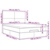 vidaXL Οθωμανικό κρεβάτι με στρώμα & LEDs Taupe 140x200 cm Ύφασμα