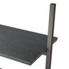 vidaXL Ραφιέρα Κεκλιμένη 3 Επιπέδων Μαύρη 64x34x116 εκ.