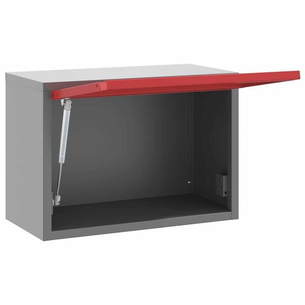 vidaXL Ντουλάπα Εργαλείων Κόκκινο και γκρι 50 x 25 x 35 εκ.