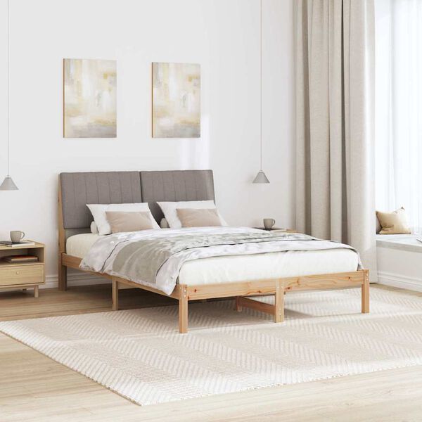 vidaXL &Sigma;&kappa;&epsilon;&lambda;&epsilon;&tau;ό&sigmaf; &Kappa;&rho;&epsilon;&beta;&alpha;&tau;&iota;&omicron;ύ Taupe 140 x 190 cm &Sigma;&tau;&epsilon;&rho;&epsilon;ά &xi;&upsilon;&lambda;&epsilon;ί&alpha; &pi;&epsilon;ύ&kappa;&omicron;&upsilon;