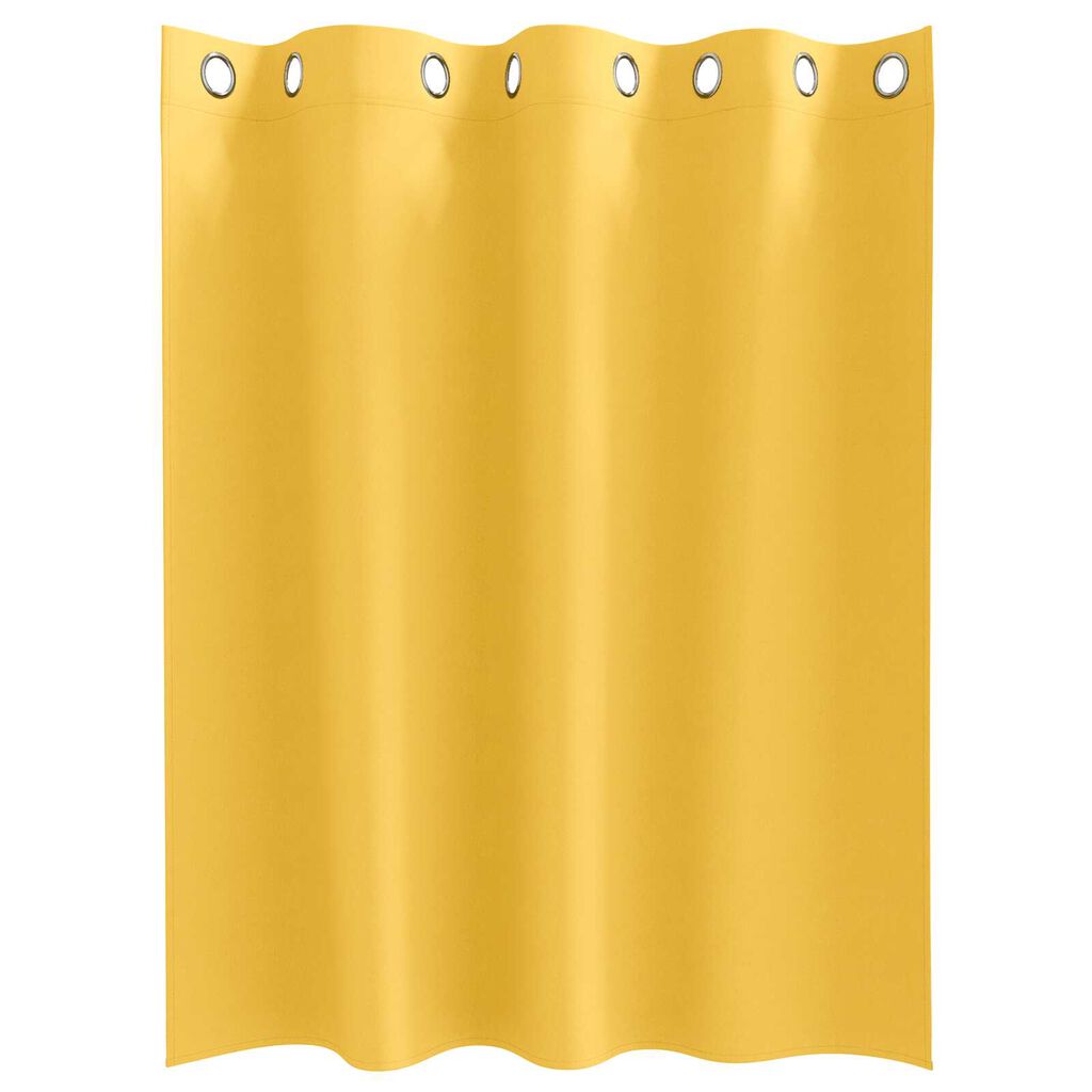 vidaXL Κουρτίνες 2 pcs κίτρινο μουσταρδί 140 x 140 cm Πολυεστέρας