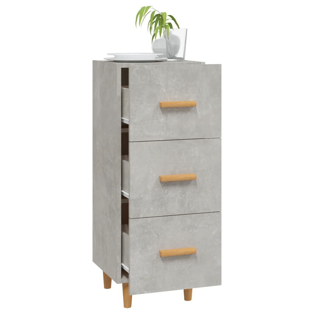vidaXL Ντουλάπι Γκρι Σκυροδέματος 34,5x34x90 εκ. Επεξεργασμένο Ξύλο