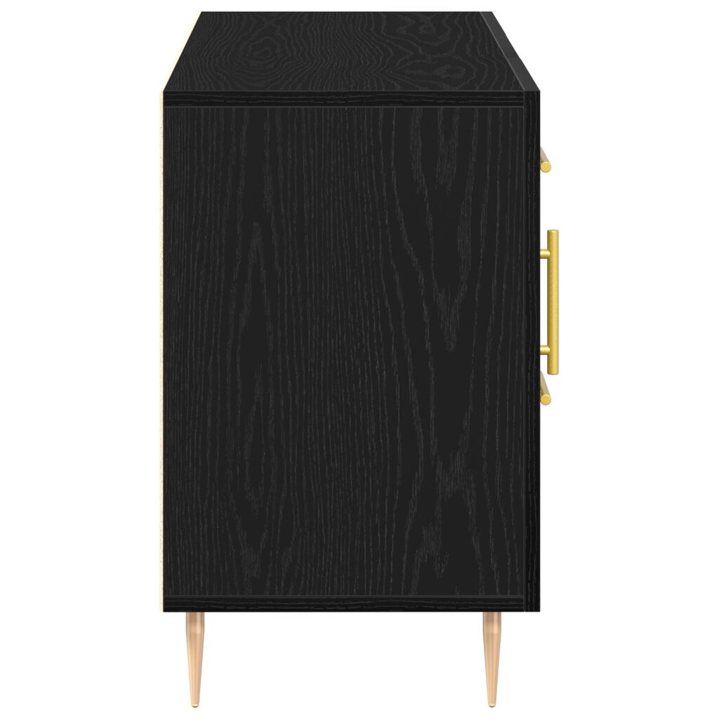 vidaXL Κονσόλα Μαύρη Δρυς 100x36x60 εκ. Κατασκευασμένο Ξύλο