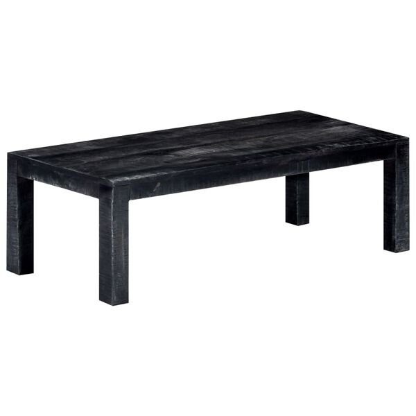 vidaXL Τραπεζάκι Σαλονιού Μαύρο 110x50x35 εκ. από Μασίφ Ξύλο Μάνγκο