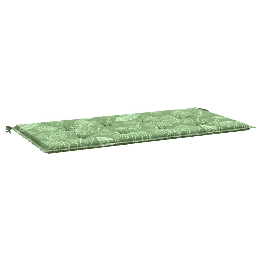 vidaXL Μαξιλάρι Πάγκου Κήπου Σχέδιο Φύλλων 120x50x4 εκ. Ύφασμα Oxford